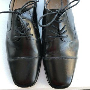 FLORSHEIM - REVEAL JR. - BOYS CAP TOE OXFORD - BLACK - BIG KID 6 M - EUC